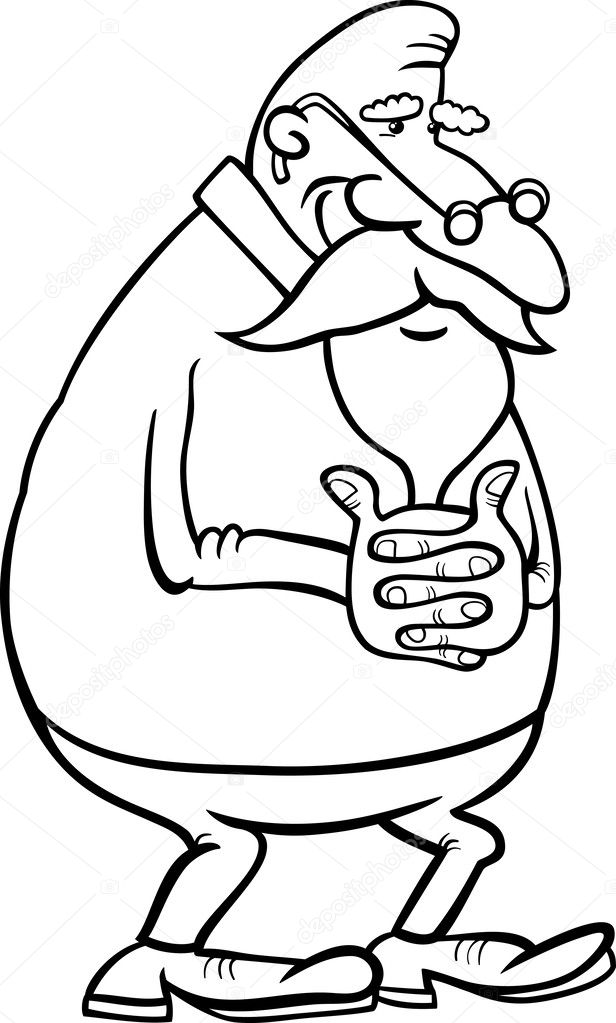 Senior Grootvader Kleurplaat Stockvector Izakowski 47454127