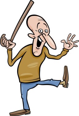 Kıdemli kamışı karikatür çizim ile