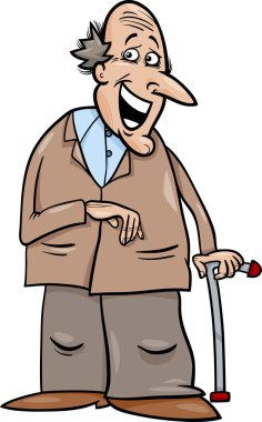 Kıdemli kamışı karikatür çizim ile