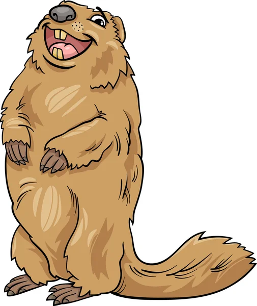 Marmotte animal dessin animé illustration — Image vectorielle