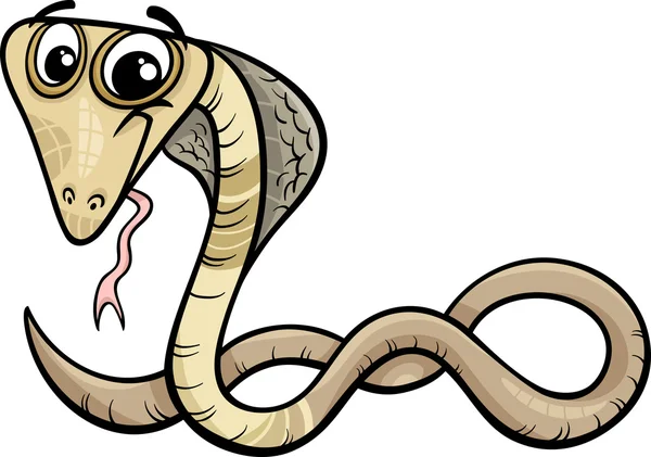 Cobra animale cartone animato illustrazione — Vettoriale Stock