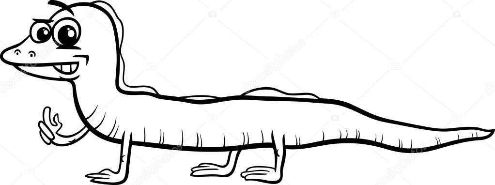 Hagedis Cartoon Kleurplaat Stockvector Izakowski 48158253