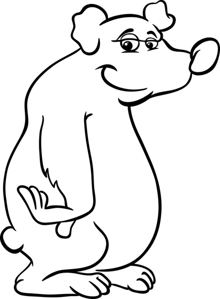 Urso animal desenho animado livro para colorir — Vetor de Stock