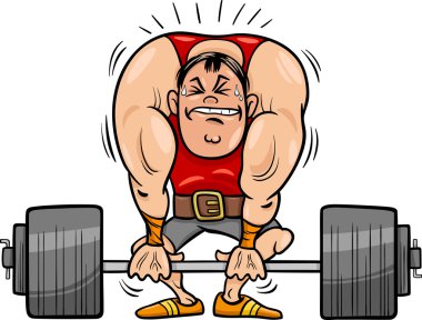 weightlifting sportsman cartoon illustration clipart