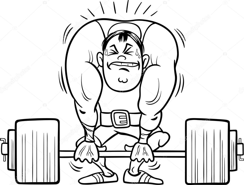 weightlifting sportsman coloring book