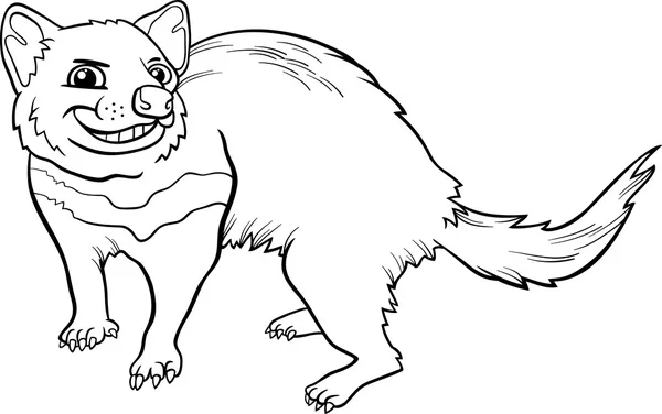 Tasmanian devil cartoon coloring page — Stock Vector