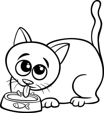 kedi içme sütü boyama sayfası