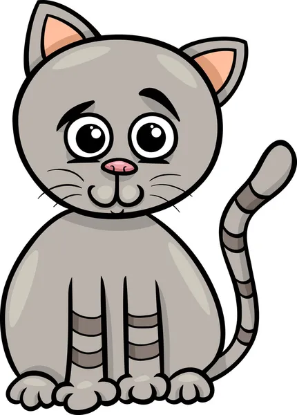 Schattig kat cartoon illustratie — Stockvector