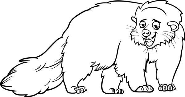 Bearcat animal cartoon coloring page — Stock Vector