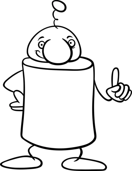 Фентезі персонаж мультфільм розмальовка сторінка — стоковий вектор