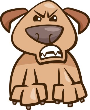 ruh öfkeli köpek karikatür çizimi