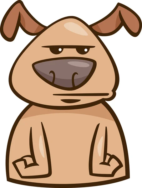 Humeur ennuyé chien dessin animé illustration — Image vectorielle