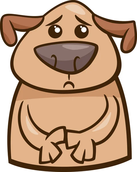 mood sad dog cartoon illustration