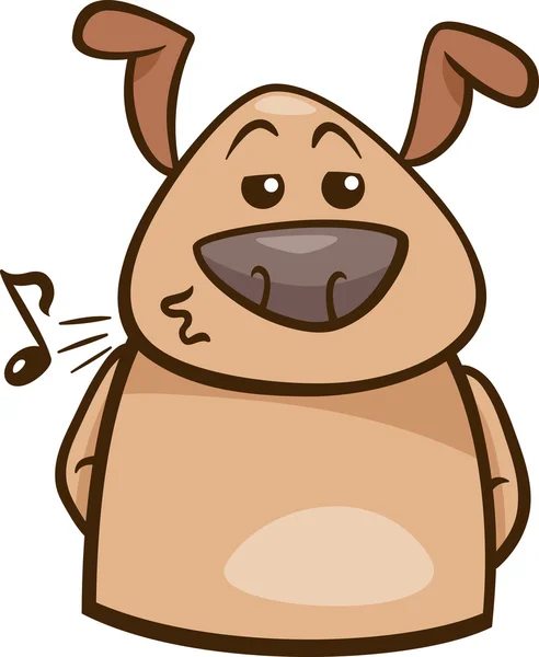 Umore freddo cane cartone animato illustrazione — Vettoriale Stock
