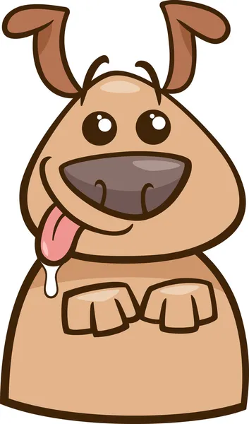 Humor hambre perro dibujos animados ilustración — Vector de stock