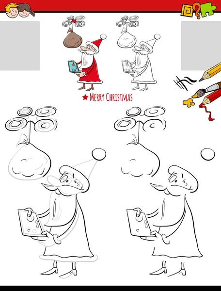 Dibujos Animados Ilustración Dibujo Colorear Actividad Educativa Para Niños Con — Vector de stock