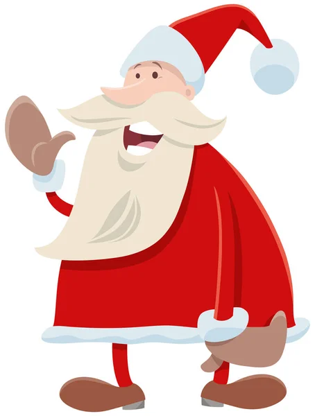 Cartoon Ilustrace Postavy Santa Claus Vánoční Čas — Stockový vektor