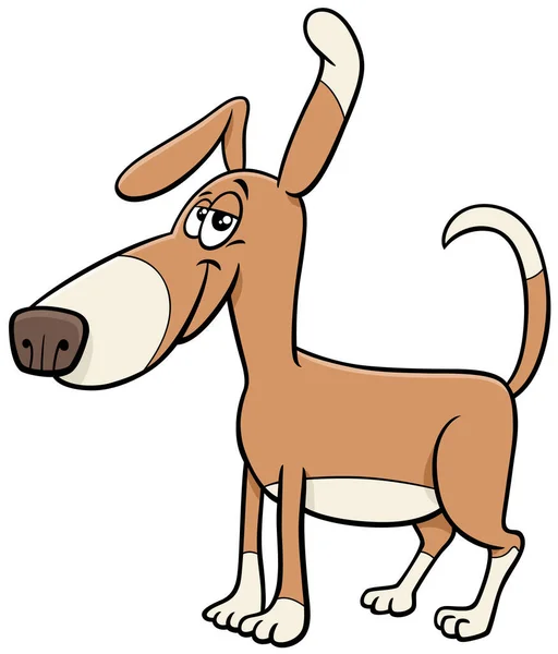 Dibujos Animados Ilustración Divertido Perro Manchado Comic Animal Carácter — Vector de stock