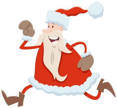 Noel Baba karakterini Noel zamanında canlandırmanın karikatür çizimi