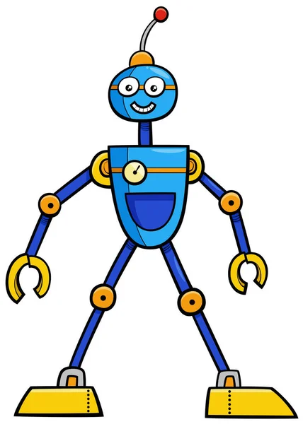 Cartoon Illustratie Van Robot Komische Fantasie Karakter — Stockvector
