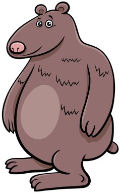 Komik ayı çizgi roman çizimi hayvan karakteri