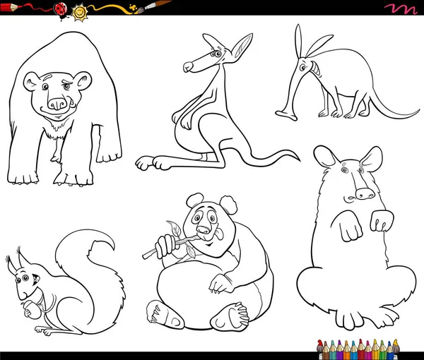 Komik Vahşi Hayvanlar Çizgi Romanları Çizgi Roman Sayfası Siyah ve Beyaz Çizgi Filmleri