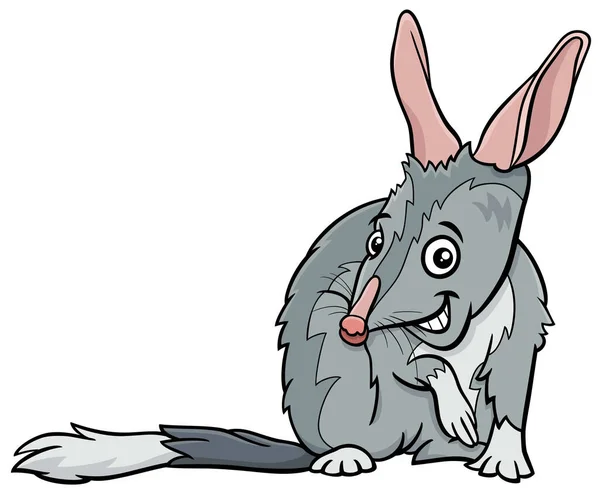 Cartoon Illustration Funny Bilby Macrotis Animal Character — Stockvector
