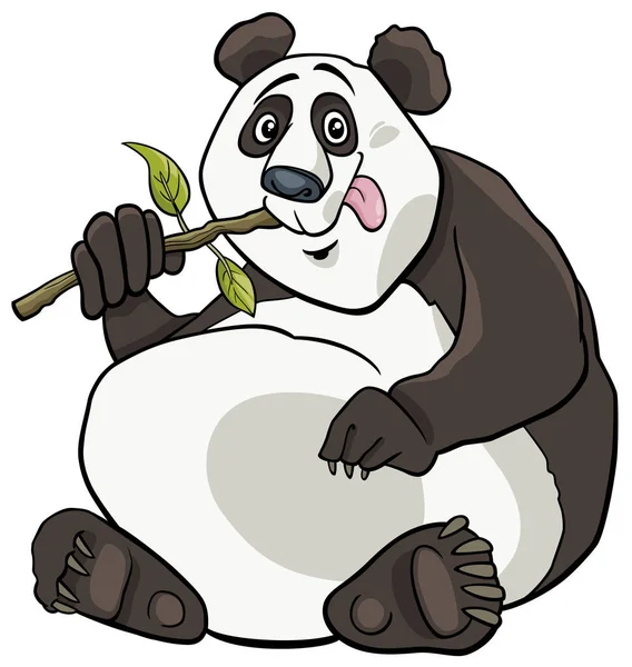 Dibujos Animados Ilustración Del Divertido Oso Panda Gigante Personaje Animal — Archivo Imágenes Vectoriales