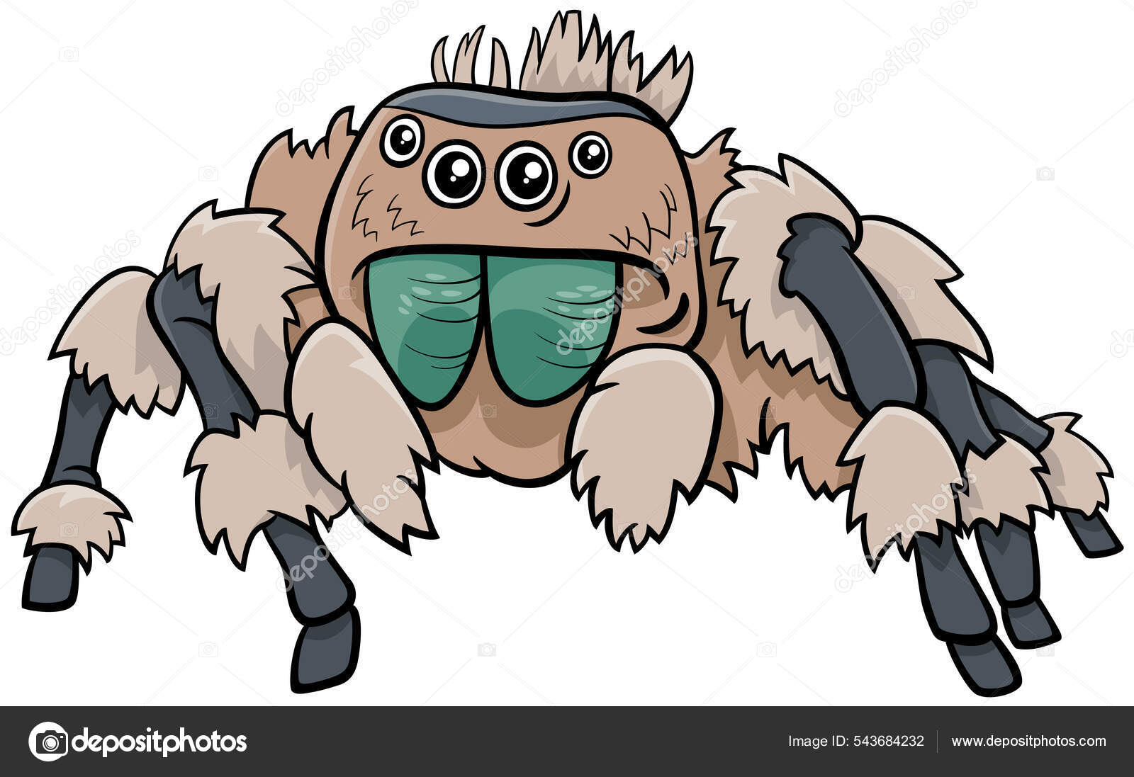 personagem de desenho animado animal de macaco-aranha em fundo