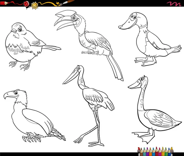 Μαύρο Και Άσπρο Εικονογράφηση Κινουμένων Σχεδίων Των Αστείων Ζώων Χαρακτήρες — Διανυσματικό Αρχείο