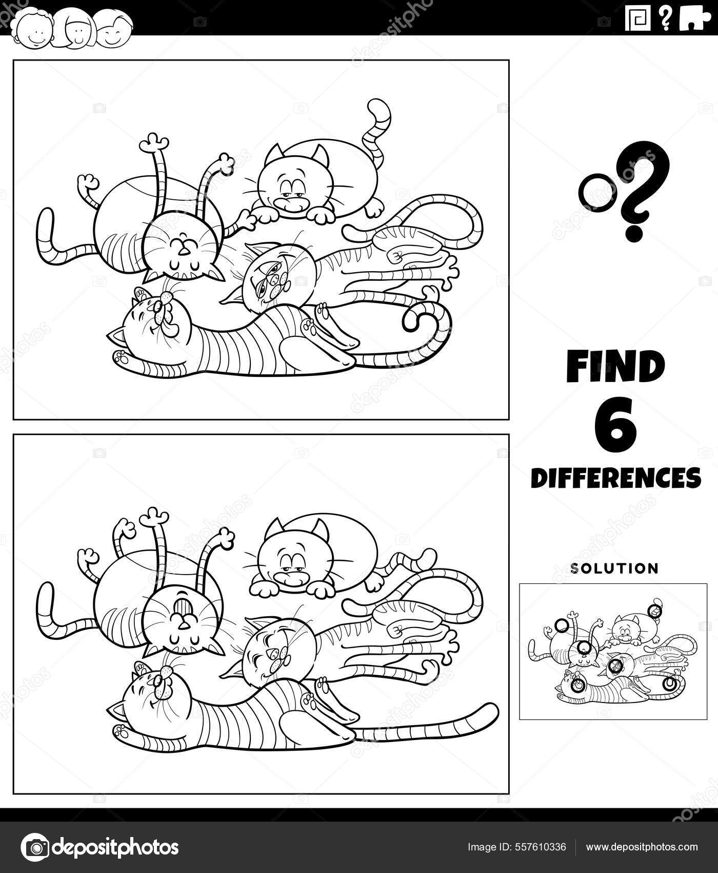 Encontre a mesma página para colorir jogo de palhaços de desenho animado
