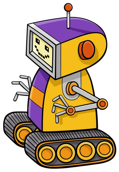 Καρτούν Εικονογράφηση Αστεία Ρομπότ Droid Φαντασία Χαρακτήρα — Διανυσματικό Αρχείο