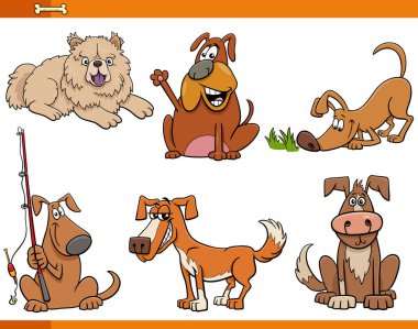 Komik Köpekler ve Köpek Yavrularının Çizgi Filmlerdeki Hayvan Karakterleri