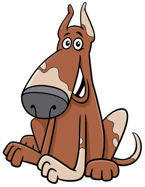 Cartoon Illustration Von Happy Dog Comic Animal Character — Stockvektor