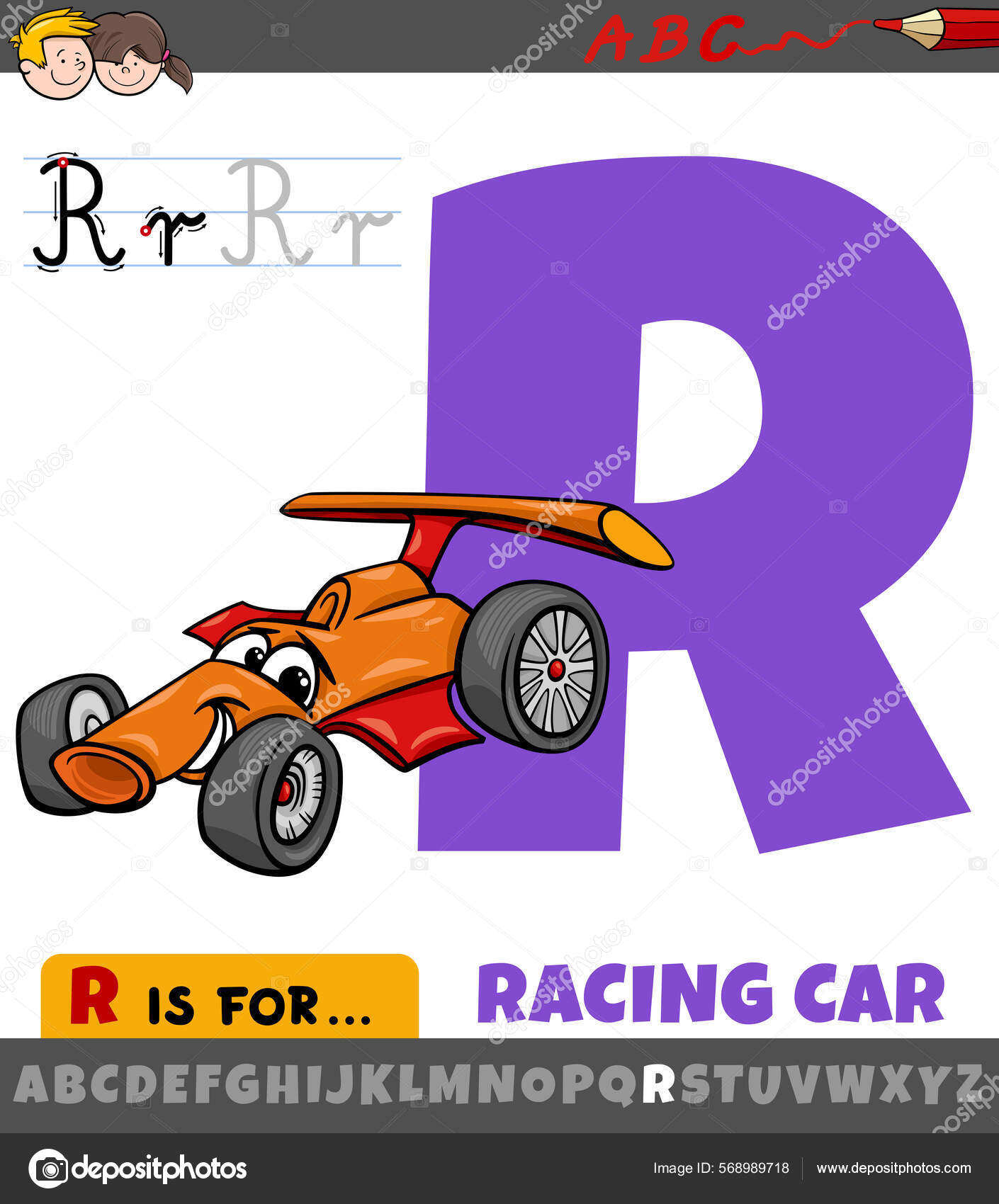 Imagens vetoriais Desenho animado carro de corrida