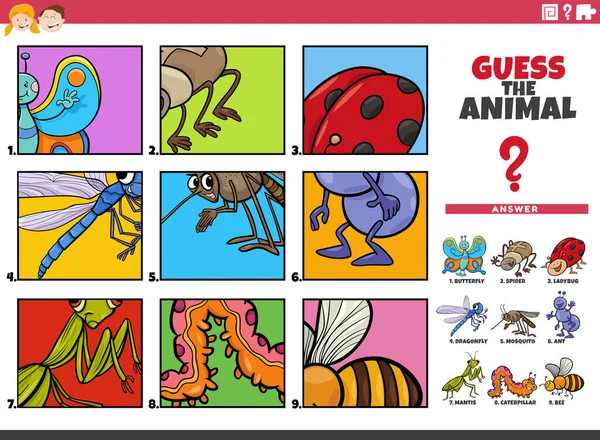 jogo educacional de adivinhação de objetos de desenho animado para crianças  3545400 Vetor no Vecteezy