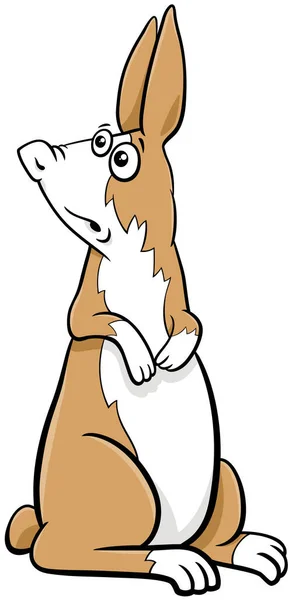Карикатурная Иллюстрация Забавного Персонажа Комиксов Про Кролика Стоящего Ногах — стоковый вектор