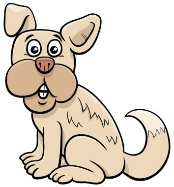 Komik, şaşırmış köpek çizgi roman karakteri.