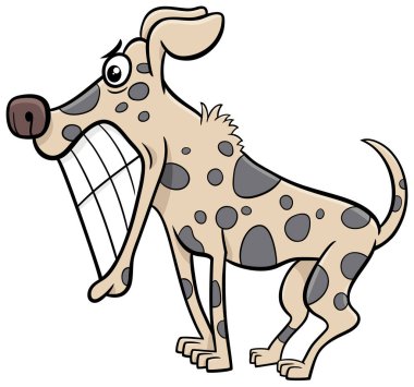 Kızgın benekli köpek çizgi roman karakteri çizimi