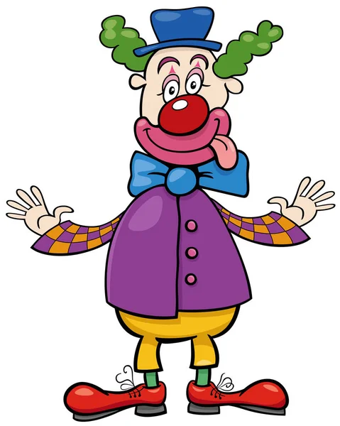 Illustration Bande Dessinée Drôle Personnage Comique Clown — Image vectorielle