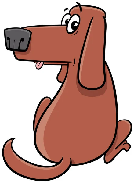 面白い驚きの犬動物のキャラクターの漫画イラスト — ストックベクタ