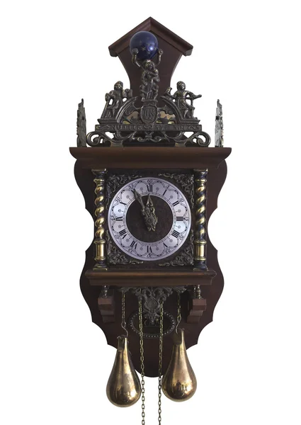 La imagen muestra un reloj de péndulo Imagen de archivo