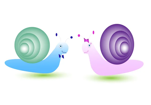 Two Snails — Stock Vector