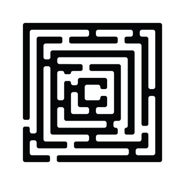 Basit siyah labirent