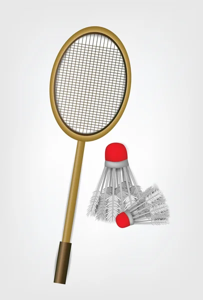 Accesorios de bádminton — Vector de stock