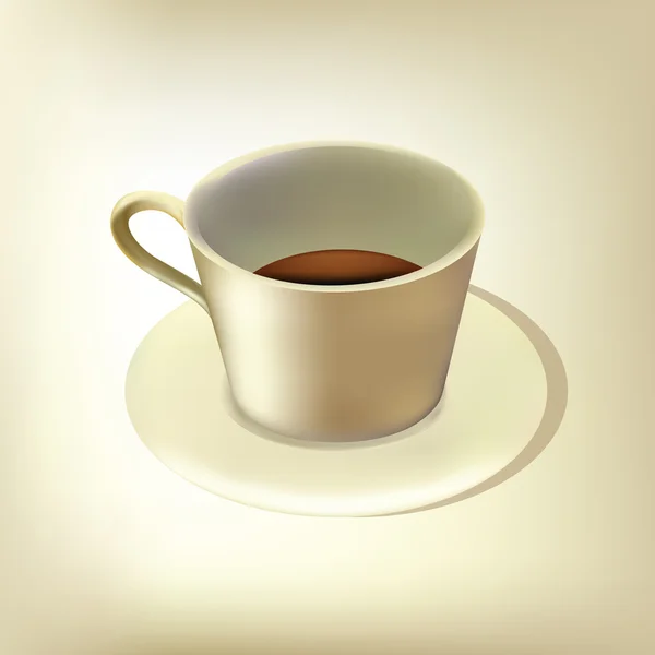 Realistische Tasse Kaffee — Stockvektor