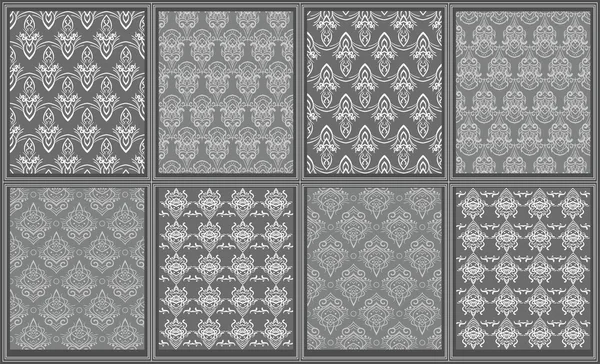8 つのビクトリア朝のカーペットのデザイン — ストックベクタ