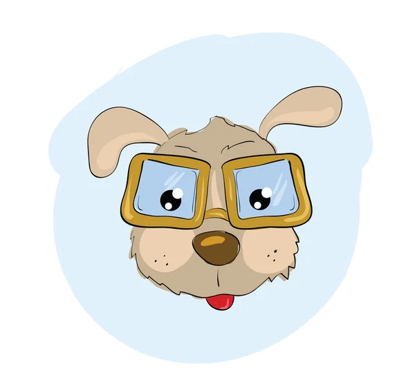 Anjing berkacamata - Stok Vektor