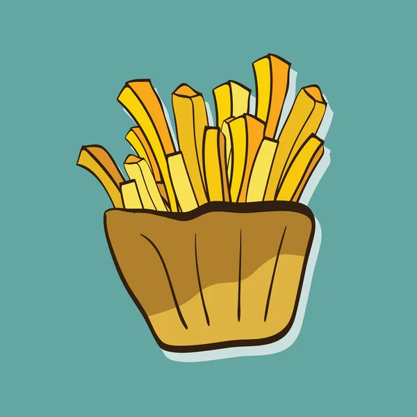 Cartoon frietjes — Stockvector