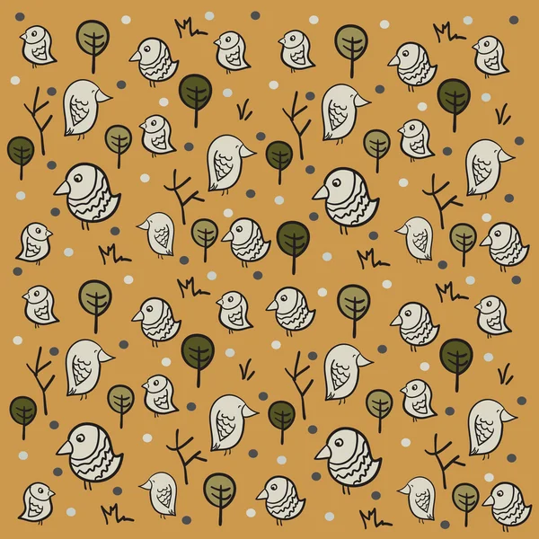 Moineau Motif fond — Image vectorielle